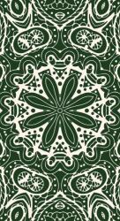 Dovido Öntapadó tapéta fehér Mandala zöld háttéren - 147x270