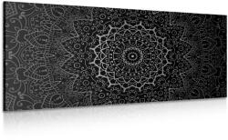 Dovido Kép vintage Mandala indiai stílusban fekete fehérben - 100x50