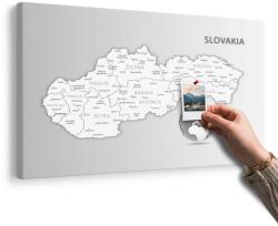 Dovido Parafa kép fekete-fehér a Szlovák Köztársaság térképe - 90x60 place