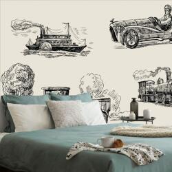 Dovido Tapéta közlekedési eszközök retro design - 343x231