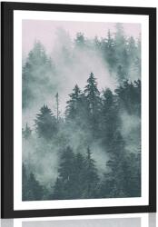 Dovido Poszter paszportuval erdő ködben - 60x90 silver - dovido - 33 650 Ft
