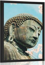 Dovido Poszter Buddha szobor cseresznye fa közelében - 20x30 no frame