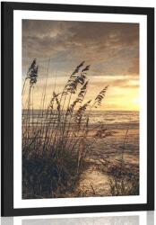 Dovido Poszter paszpartuval: naplemente a tengerparton - 20x30 silver