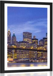 Dovido Poszter kerettel Brooklyn hídja - 60x90 black