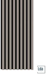 LDA Premium Panou acustic riflaj MDF LDA Premium, gri nisip, 260x40 cm (LDA-Riflaj-Sandgrau)