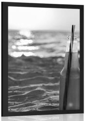 Dovido Poszter friss ital a strandon fekete fehérben - 20x30 silver
