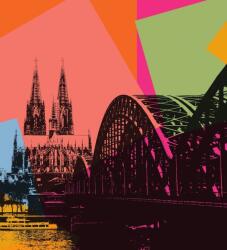 Dovido Öntapadó tapéta Köln város digitális illusztrációja - 245x270
