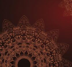 Dovido Öntapadó tapéta modern mandala elemek a barna árnyalataiban - 294x270