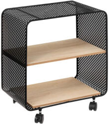 5five Simple Smart Etajera 5Five cu 2 rafturi, MDF si metal, design industrial, negru (JJ-167824)