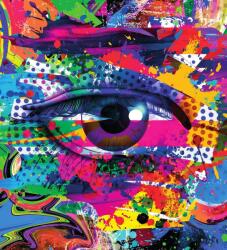 Dovido Öntapadó tapéta emberi szem pop art stílusban - 245x270