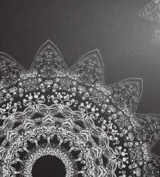 Dovido Öntapadó tapéta modern elemei Mandala fekete-fehérben - 245x270