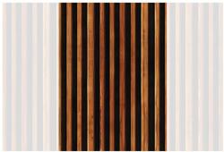 Dovido Tapéta imitáció lamella faburkolat fekete alapon - 196x270