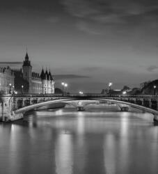 Dovido Öntapadó fotótapéta Párizs fekete-fehér panorámája - 245x270