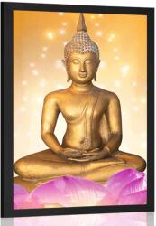 Dovido Poszter Buddha szobor lótusz virágon - 40x60 no frame