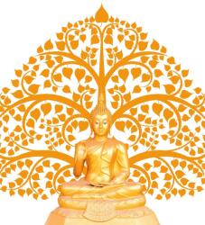 Dovido Öntapadó tapéta Buddha és életfa - 245x270