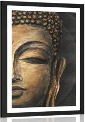 Dovido Poszter paszportuval Buddha arc - 40x60 silver