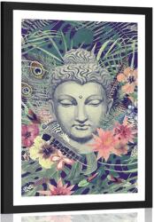 Dovido Poszter paszportuval Buddha exotikus háttéren - 30x45 no frame