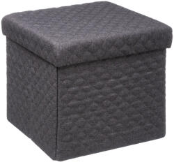 5five Simple Smart Taburet pliabil 5Five cu spatiu de depozitare, MDF, 31x31x31 cm, gri inchis (JJ-167846A)