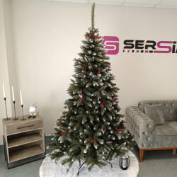 Sersimo Brad artificial Frasin de Munte 240 cm, nins, cu merisoare rosii (SRS0974)
