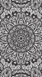 Dovido Tapéta virígos Mandala fekete fehérben - 147x270