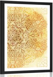 Dovido Poszter paszportuval arany etnikai mandala - 60x90 no frame