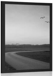 Dovido Poszter varázslatos naplemente fekete fehérben - 60x90 silver