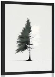 Dovido Poszter minimalista tűlevelű fa - 40x60 black
