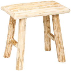 Atmosphera Créateur d'intérieur Taburet din lemn natur Atmosphera Woody, 31 cm, bej (JJ-140101)