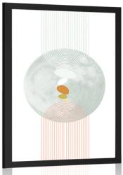 Dovido Poszter modern kör szivárvánnyal Mid-Century. - 40x60 black