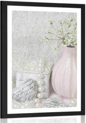 Dovido Poszter paszportuval romantikus Shabby Chic csendélet - 60x90 no frame