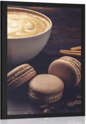 Dovido Poszter kávé és csokoládé macaroons - 60x90 black