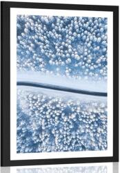 Dovido Poszter paszportuval kilátás a téli tájra - 40x60 silver