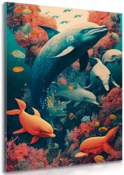 Dovido Kép szürreális delfinek - 100x150