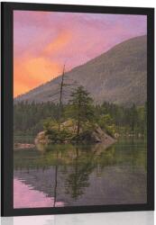 Dovido Poszter naplemente a hegyi táj felett - 60x90 silver