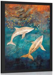 Dovido Poszter bálnákról a mágikus óceánban. - 40x60 white