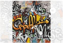 Dovido Öntapadó tapéta graffiti egy téglafalon - 245x270