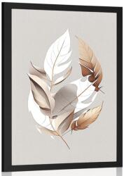 Dovido Poszter minimalista réz levelek. - 20x30 silver