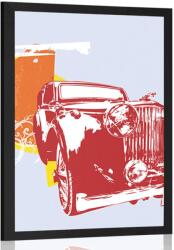 Dovido Poszter retro autó absztrakcióval - 40x60 black