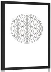 Dovido Poszter paszportuval fekete fehér Mandala - 30x45 black