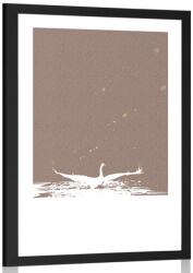 Dovido Poszter paszportuval hattyúk tava - 40x60 white