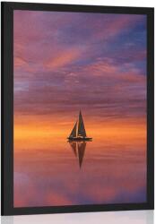 Dovido Poszter elhagyott csónak a tengeren - 20x30 black