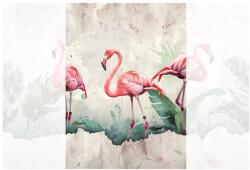 Dovido Öntapadó tapéta flamingók vintage stílusban - 196x270