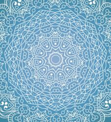 Dovido Öntapadó tapéta meditáció Mandala kék alapon - 245x270
