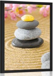 Dovido Poszter piramis Zen kövekből - 20x30 silver