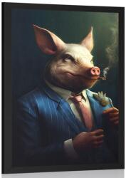Dovido Poszter állati gengszter malac - 40x60 black