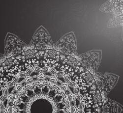 Dovido Tapéta modern elemei Mandala fekete-fehérben - 294x270