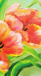 Dovido Tapéta piros tulipán vintage kivitelben - 147x270