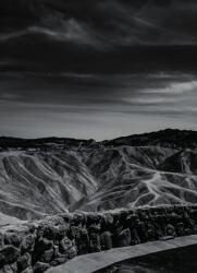 Dovido Öntapadó fotótapéta Death Valley Nemzeti Park fekete-fehérben - 196x270