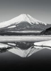 Dovido Fotótapéta japán Fuji hegy fekete fehérben - 196x270