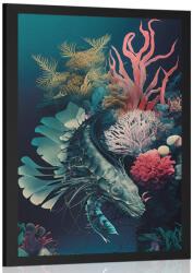 Dovido Poszter szürreális garnélarák - 60x90 silver